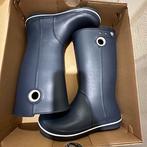 CROCS Rain Boots Navy Blue Wmn’s 8